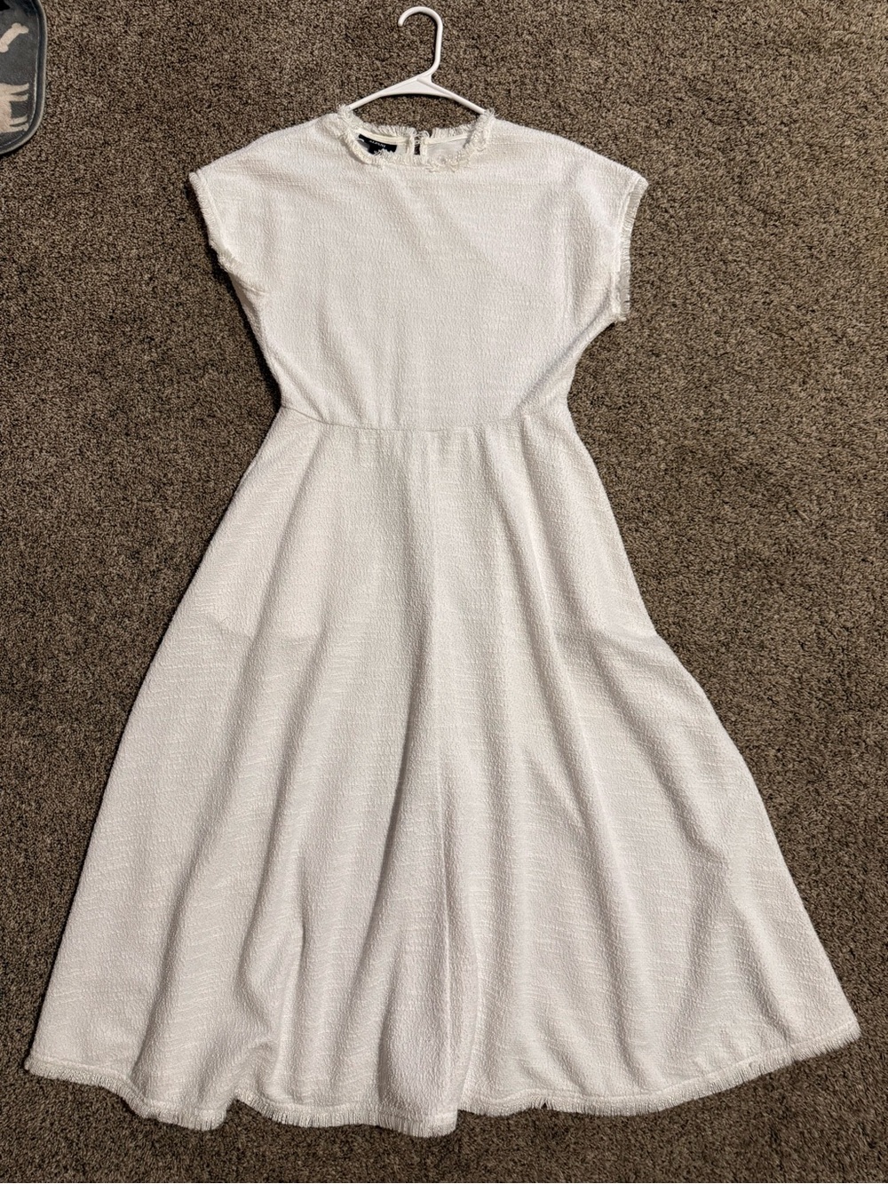 Alfani White Textured Maxi Dress